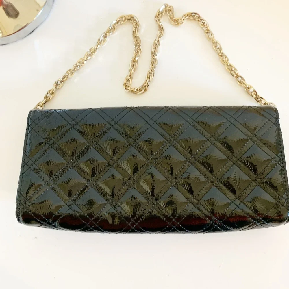 Sondra Roberts Clutch w/ Chain Strap Black…